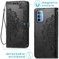 imoshion Etui de téléphone portefeuille Mandala Motorola Moto G31 / G41 - Noir