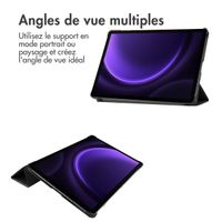 imoshion Coque tablette Trifold Samsung Galaxy Tab S9 11.0 pouces / Tab S10 FE / S9 FE 10.9 pouces - Noir