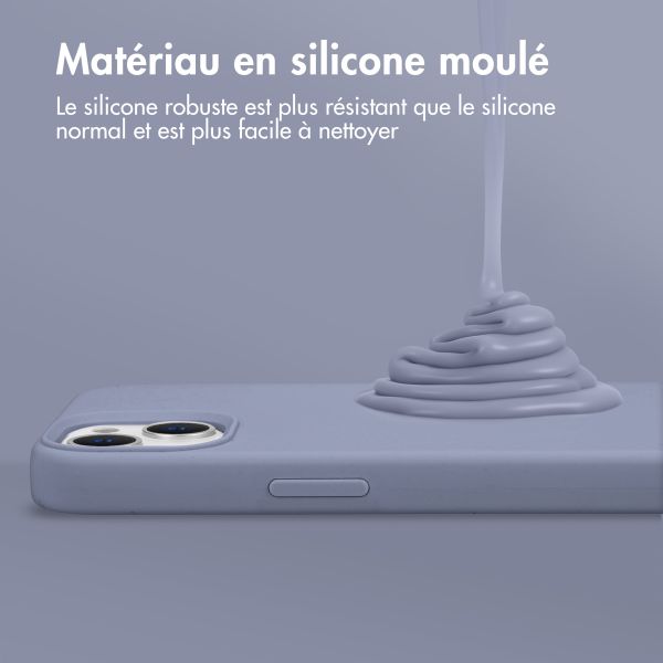 Accezz Coque Liquid Silicone Apple iPhone Xr - Lavender Gray
