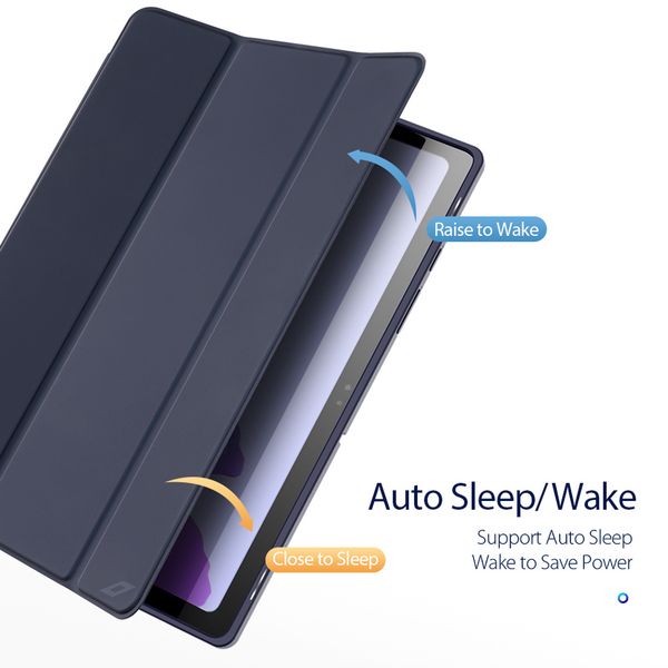 Accezz Coque tablette Smart Silicone Samsung Galaxy Tab A7 - Bleu foncé