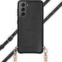 Selencia Coque Aina Serpent avec corde Galaxy S21 - Noir