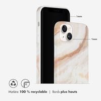 Selencia Aurora Coque Fashion iPhone 14 Plus - ﻿Coque durable - 100 % recyclée - Marbre Blanc