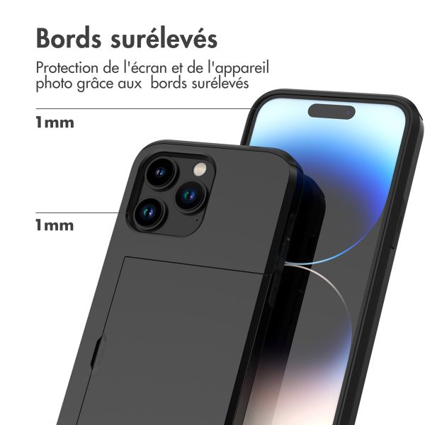 imoshion Coque arrière avec porte-cartes iPhone 14 Pro Max - Noir