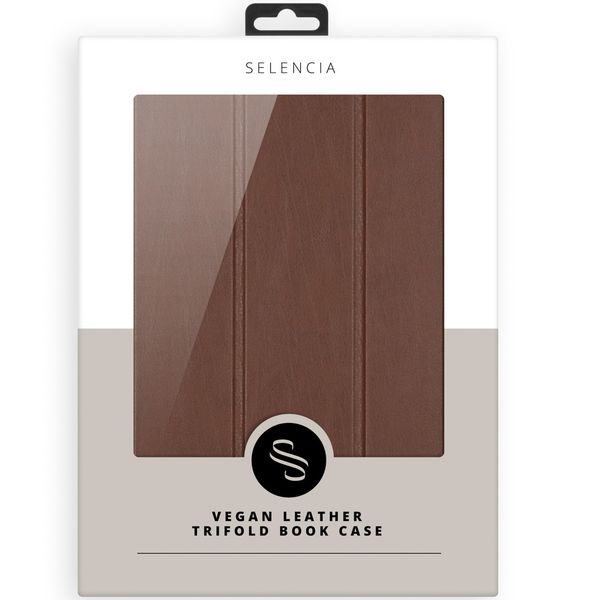 Selencia Coque en cuir vegan Nuria Trifold Book Samsung Galaxy Tab A7 - Marron