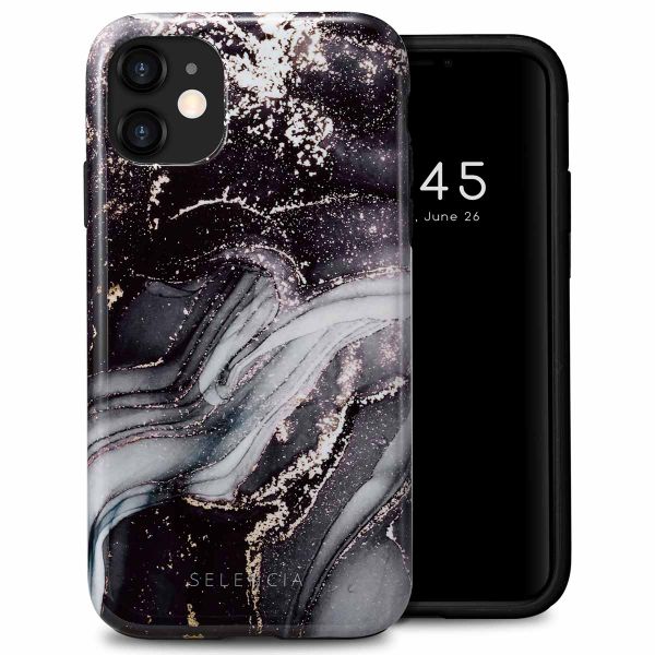 Selencia Coque arrière Vivid Tough iPhone 11 - Chic Marble Black