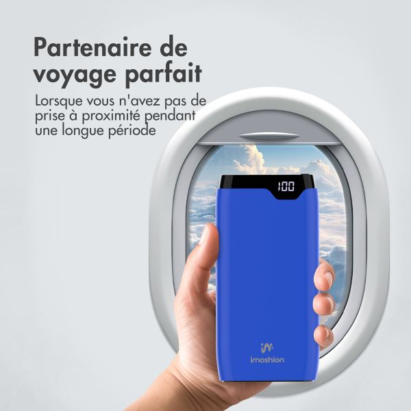 imoshion Batterie externe - 20.000 mAh - Quick Charge et Power Delivery - Bleu cobalt