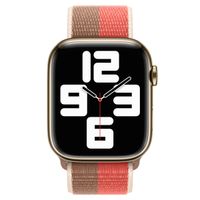 Apple Bracelet Sport Loop Apple Watch Series 1 t/m 11 / SE / Ultra (44/45/46/49 mm) - Pink Pomelo/Tan