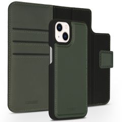 Accezz Étui de téléphone portefeuille en cuir de qualité supérieure 2 en 1 iPhone 13 Mini - Vert