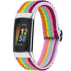 imoshion Bracelet élastique en nylon le Fitbit Charge 5 - ﻿Multicolore