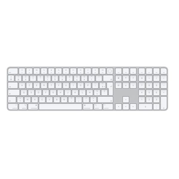 Apple Magic Keyboard avec pavé numérique et Touch ID - Clavier sans fil - AZERTY / FR - Blanc