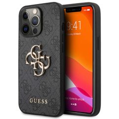 Guess Coque 4G Metal Logo Backcover iPhone 13 Pro - Gris