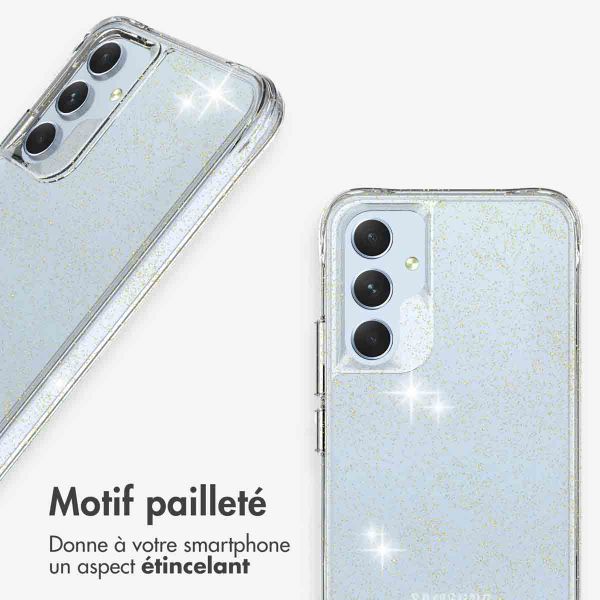 imoshion Coque arrière transparente Pailletée Samsung Galaxy A54 (5G) - Doré