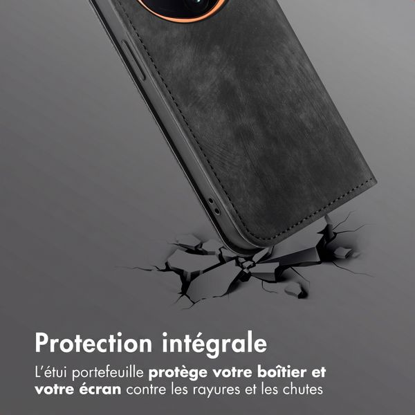 Étui de téléphone portefeuille Slim Oppo Find X9 Ultra - Noir
