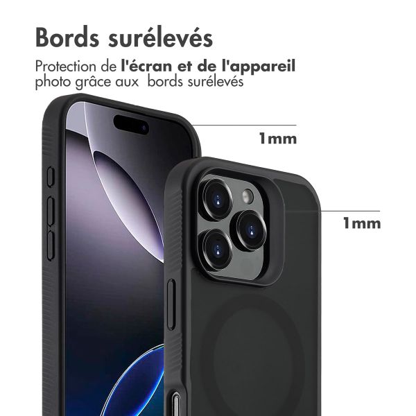 Accezz Coque Givrée Robuste avec MagSafe Apple iPhone 16 Pro Max - Noir