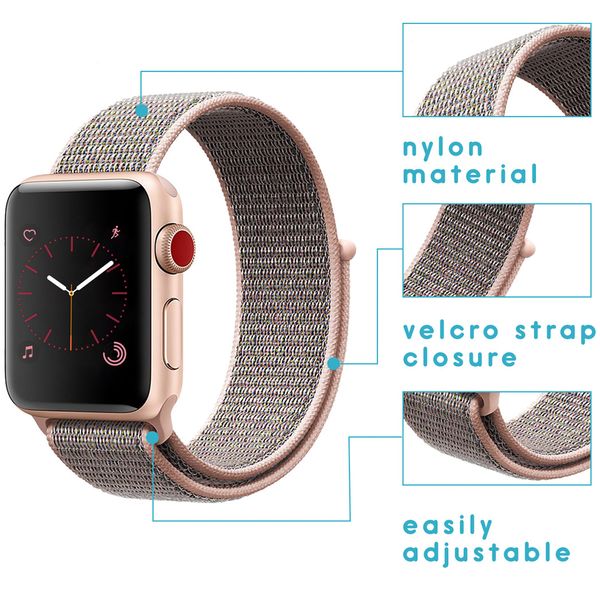 imoshion Bracelet en nylon Apple Watch Series 1-10 / SE / Ultra (2) - 42/44/45/46/49 mm