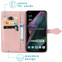 imoshion Etui de téléphone portefeuille Mandala OnePlus 10 Pro - Rose Dorée