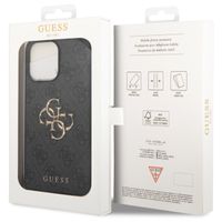 Guess Coque 4G Metal Logo Backcover iPhone 14 Pro Max - Gris