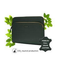 dbramante1928 ﻿Paris+ Sleeve - Pochette ordinateur 13 pouces - Cuir véritable - MacBook Pro / Air 13 pouces - Evergreen