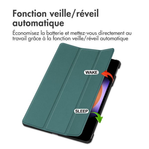 imoshion Coque tablette Trifold Xiaomi Pad 6S Pro 12.4 - Vert foncé