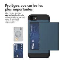 imoshion Coque arrière avec porte-cartes Apple iPhone SE (2022 / 2020) / 8 / 7 - Bleu foncé