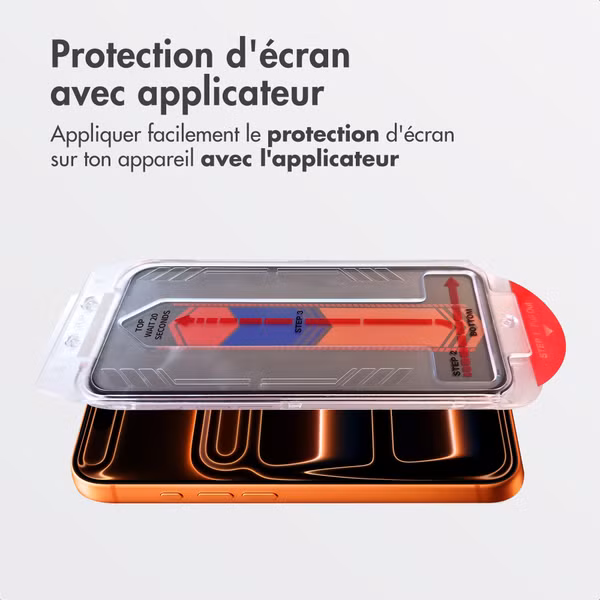 Accezz Protection d’écran en verre trempé avec filtre de confidentialité + Applicateur Apple iPhone 17 Pro Max