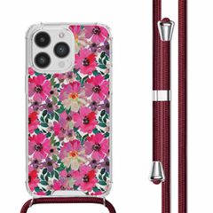 imoshion Coque Design avec cordon Apple iPhone 14 Pro - Flower Water