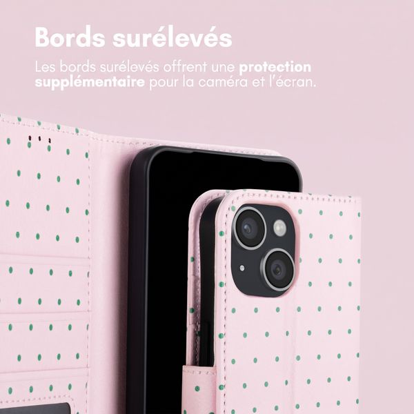 imoshion Étui de télephone portefeuille Design Apple iPhone 13 - Happy Dots