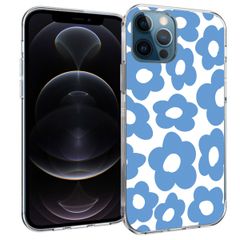 imoshion Coque Design Apple iPhone 12 (Pro) - Retro Blue Flowers
