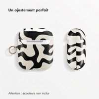 Selencia Coque Vivid  Apple Airpods 1 / 2 - Art Wave Black