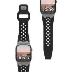 UAG Monarch | Bracelet en silicone Apple Watch Series 1 à 10 / SE / Ultra (2) (44/45/46/49 mm) - Noir/Titane