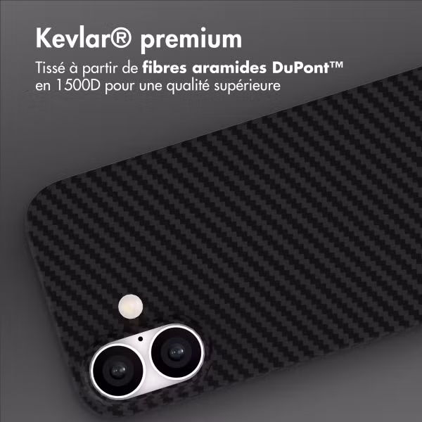 Accezz Coque Kevlar MagSafe Apple iPhone 16 - Noir