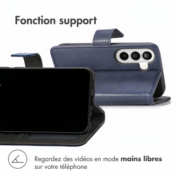 imoshion Étui de télephone portefeuille de luxe Samsung Galaxy A27 (5G) - Bleu foncé