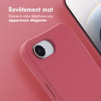 imoshion Coque arrière Color avec cordon amovible et MagSafe Apple iPhone 16e - Red Raspberry