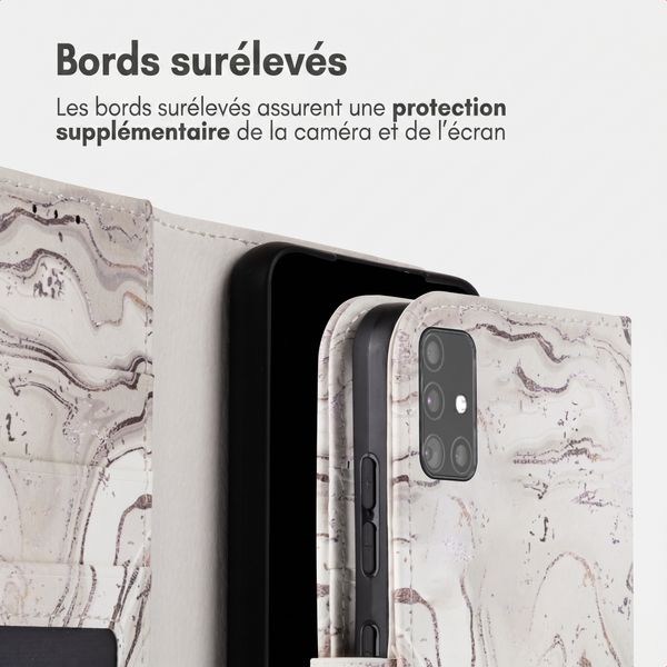 imoshion Étui de télephone portefeuille Design Samsung Galaxy A51 - Sandy Marble
