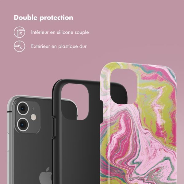 Selencia Coque arrière Vivid Apple iPhone 11 - Marble Pink