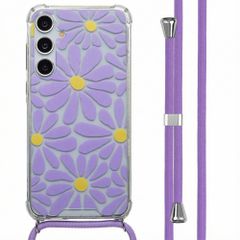 imoshion Coque Design avec cordon Samsung Galaxy A55 - Tropical Violet Flowers Connect
