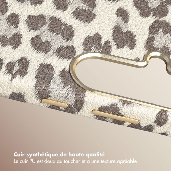 Selencia Coque Sabi imprimé panthère avec MagSafe Samsung Galaxy S26 - Soft Ivory