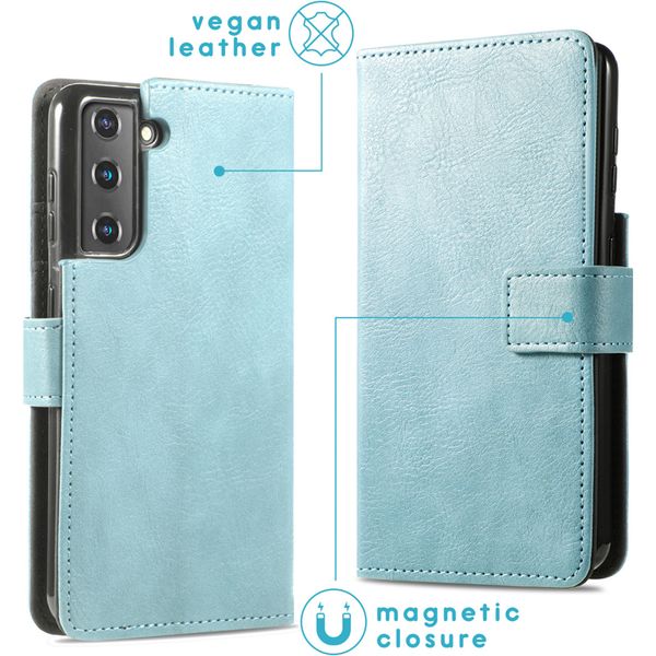 imoshion Étui de télephone portefeuille de luxe Samsung Galaxy S21 - Bleu clair