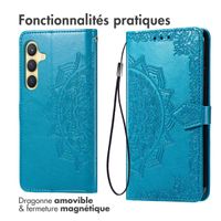 imoshion Etui de téléphone portefeuille Mandala Samsung Galaxy S25 Plus - Turquoise