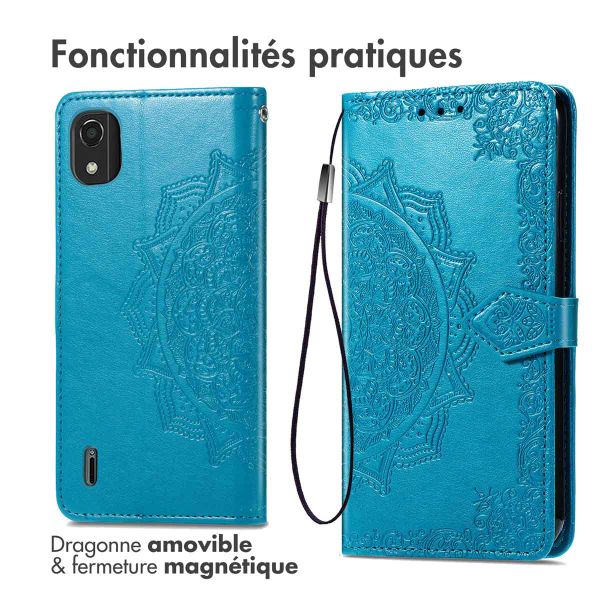 imoshion Etui de téléphone portefeuille Mandala Nokia C2 2nd Edition - Turquoise