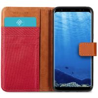 imoshion Étui de téléphone portefeuille Canvas Luxe Galaxy S8 -Rouge