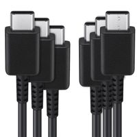 Samsung 3x Original câble USB-C vers USB-C emballage d'usine - 1 mètre - 25 Watt - Noir