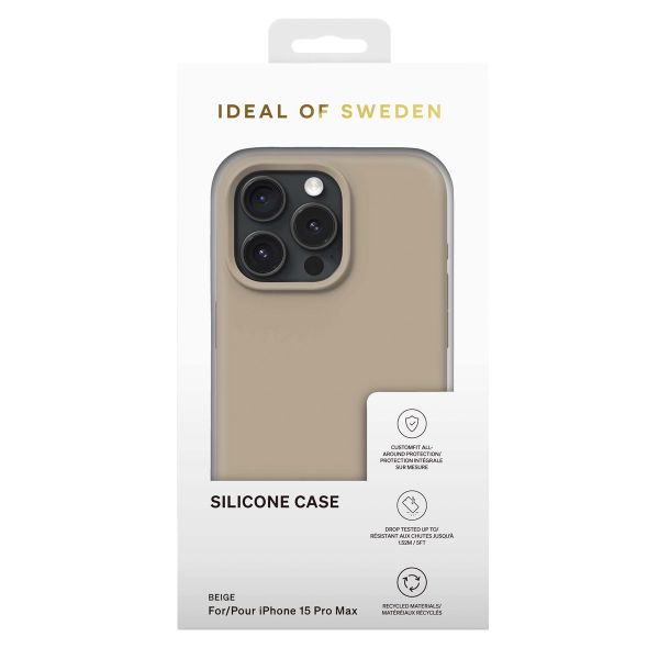 iDeal of Sweden Coque Silicone iPhone 15 Pro Max - Beige