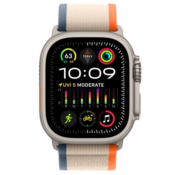 Apple Bracelet Trail Loop Apple Watch Series 1 á 10 / SE / Ultra (2) (44/45/46/49 mm) - Taille M/L - Orange / Beige