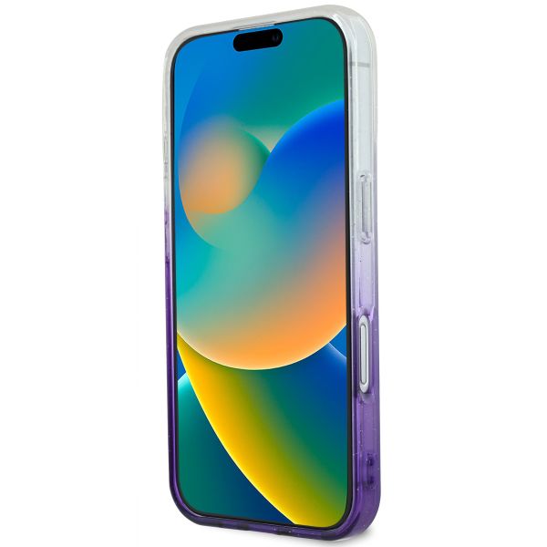 Guess Coque MagSafe IML Glitter Gradient Apple iPhone 16 - Purple