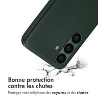 Accezz Coque arrière en cuir avec MagSafe Samsung Galaxy S24 - Cedar Green