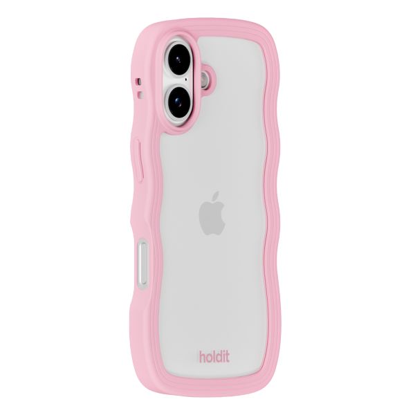 Holdit Coque Wavy Apple iPhone 17 - Transparent / Pink