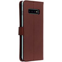 Valenta Etui téléphone portefeuille Samsung Galaxy S10 Plus - Brun