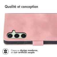 imoshion Etui de téléphone portefeuille avec cordon Samsung Galaxy S25 - Rose