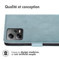 imoshion Étui de téléphone portefeuille Luxe Xiaomi Poco X5 5G - Bleu clair